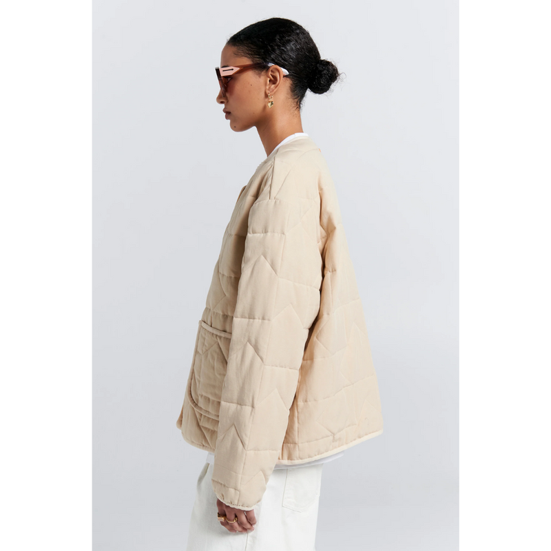 Quilted Drift Jacket - Natural