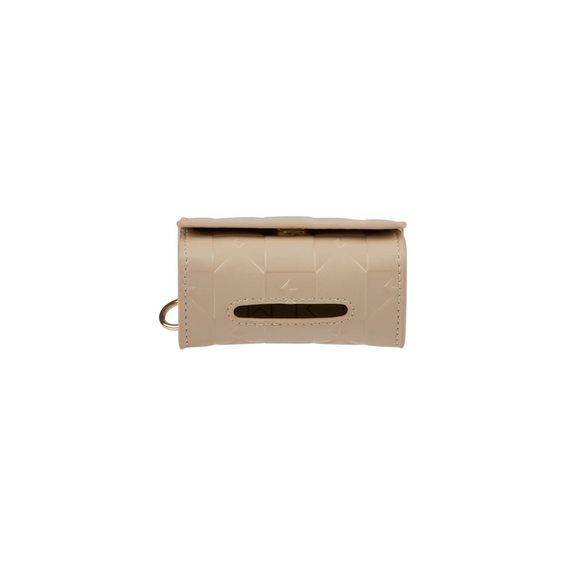 Runaway Woven Dog Leash + Bag Holder - Macadamia/Chestnut