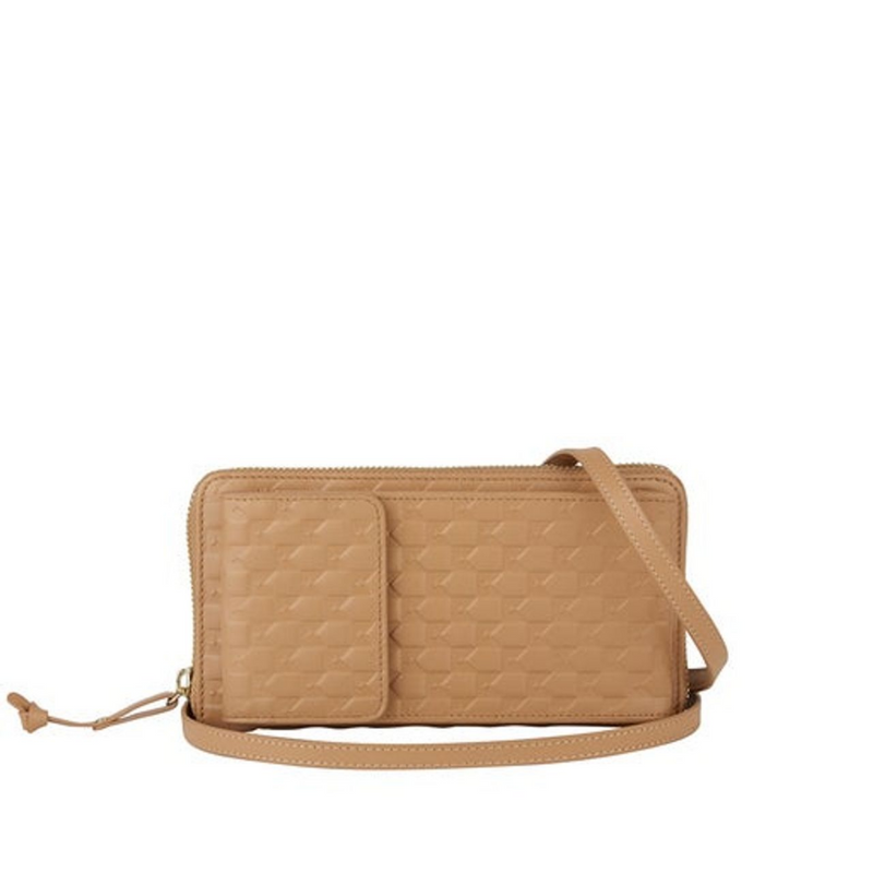 Monogram phone wallet - Camel