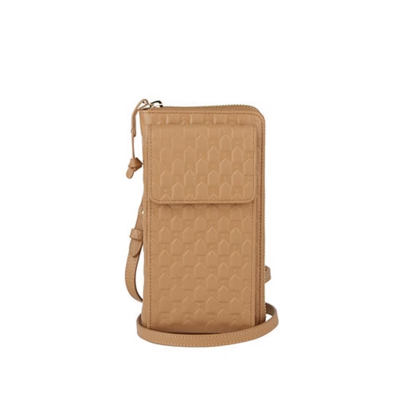 Monogram phone wallet - Camel