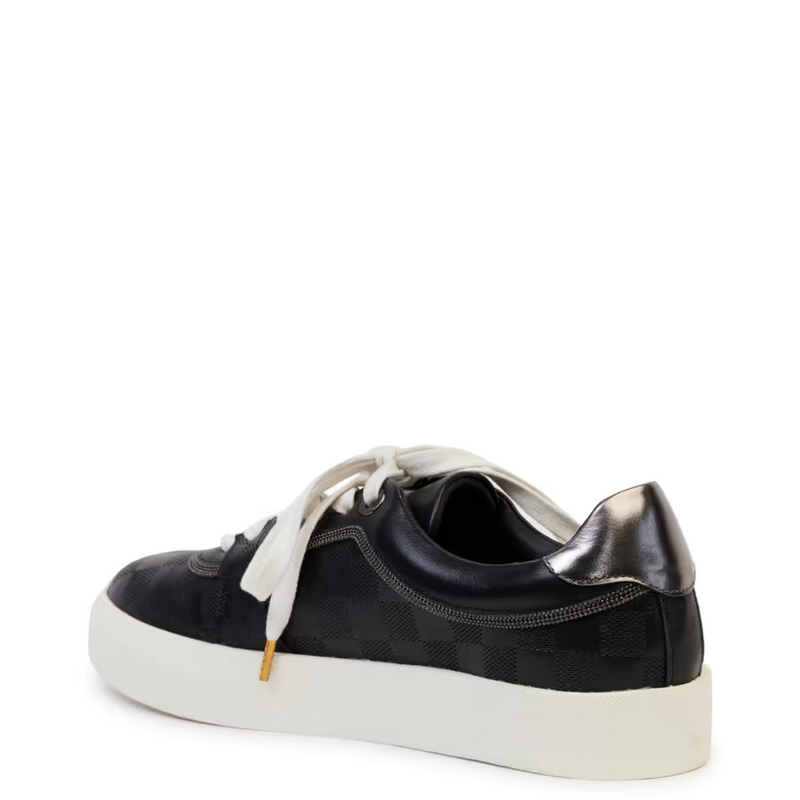 Amanza Trainer - Black Check Calf