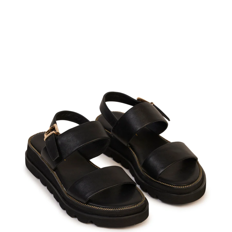 Portia Sandal - Black Calf