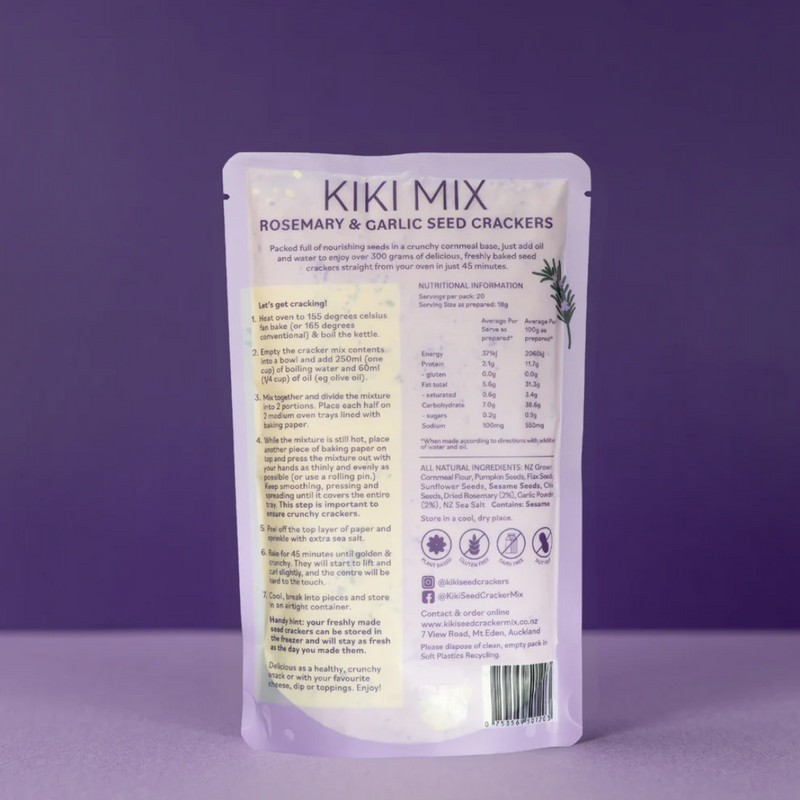 Kiki Cracker Mix - Rosemary + Garlic