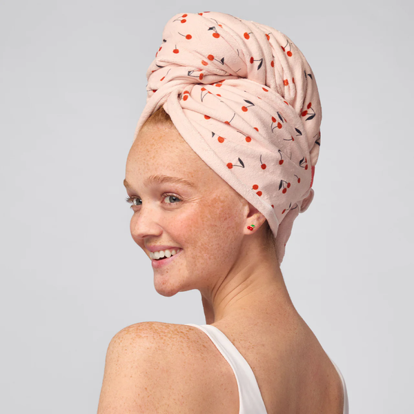 XL Hair Towel Wrap - Cherry