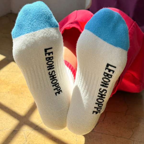 Girlfriend Socks - Blue + Red