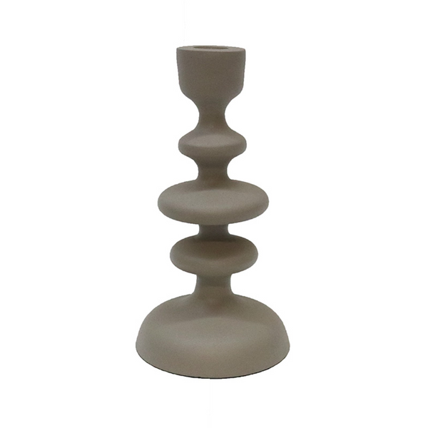 Textured Candle Stick 20cm - Off White