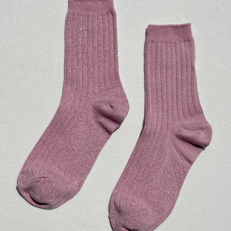 Her Socks Lurex - Sparkling Rose