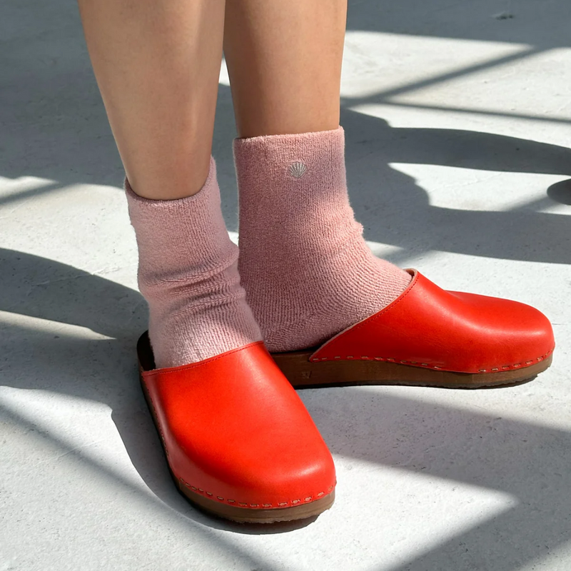 Cloud Socks - Pink Rose + Silver Seashell