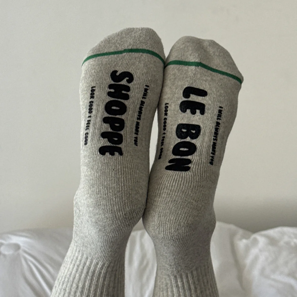 Hugger Socks - Grey + Black