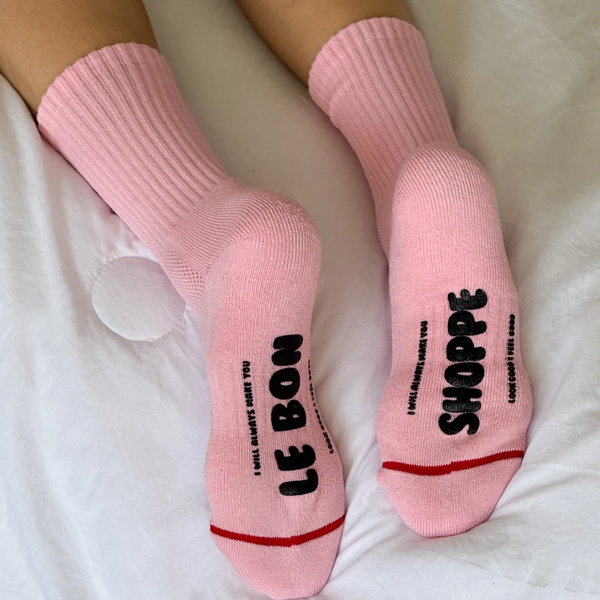 Hugger Socks - Pink + Black