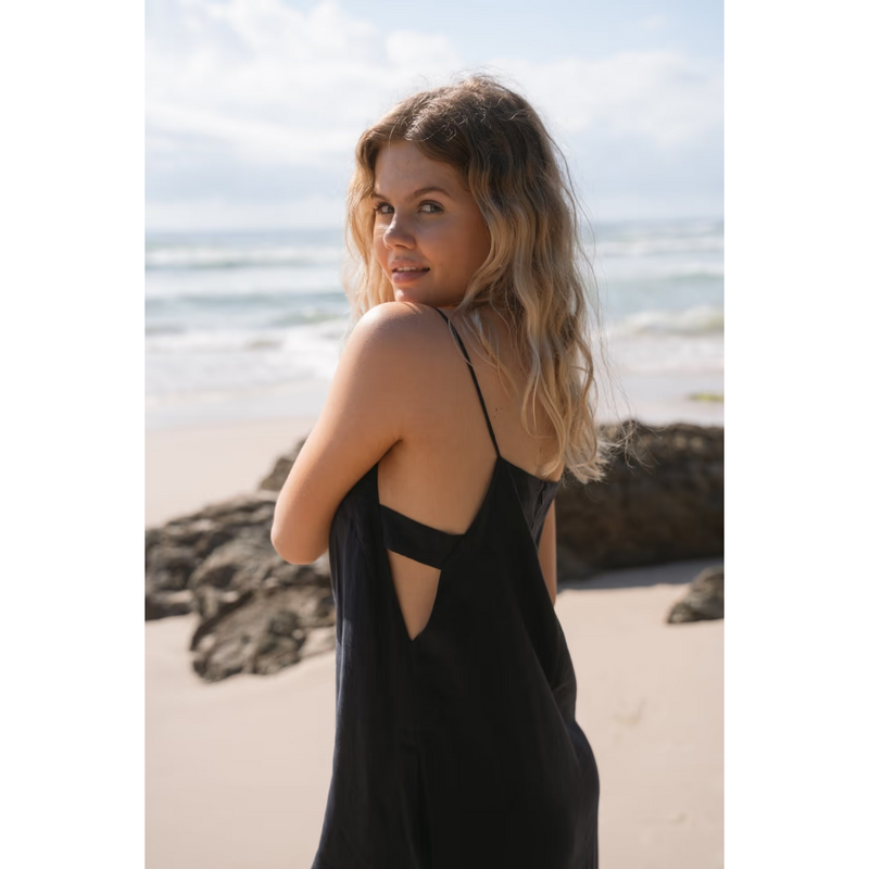 Kai Linen Slip - Navy