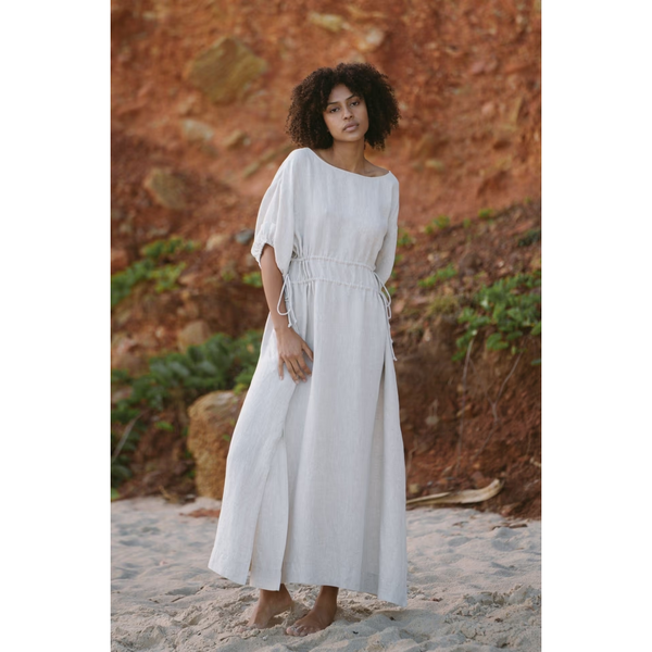 Valerie Linen Dress - Oatmeal