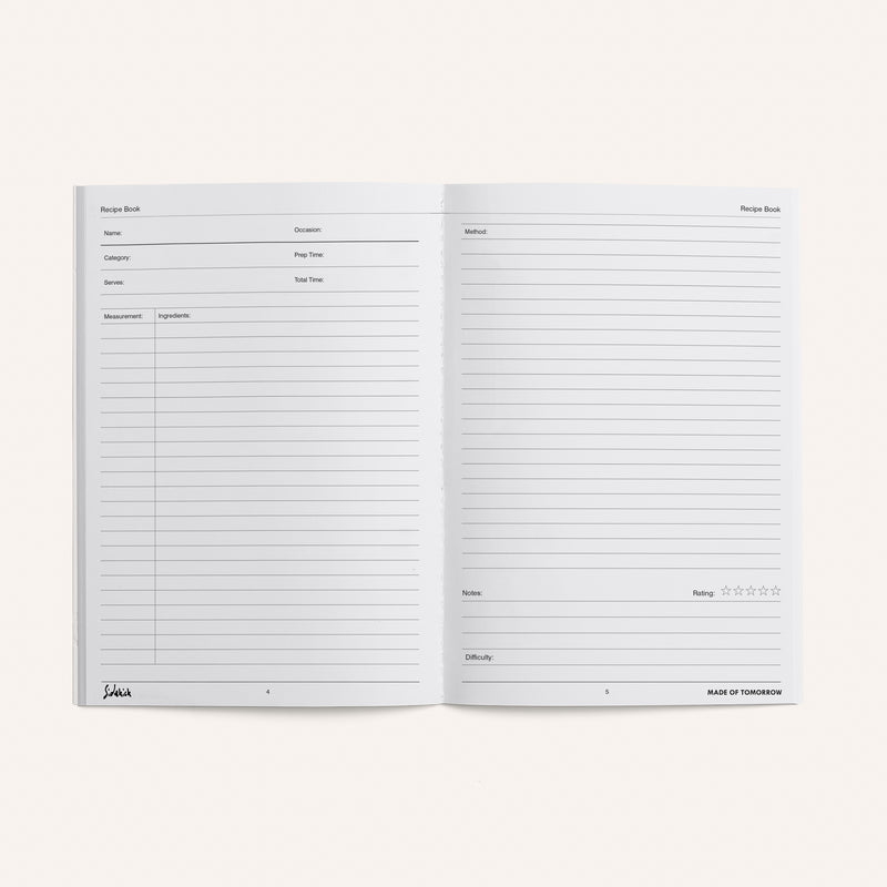 Sidekick Journals - Recipe Book