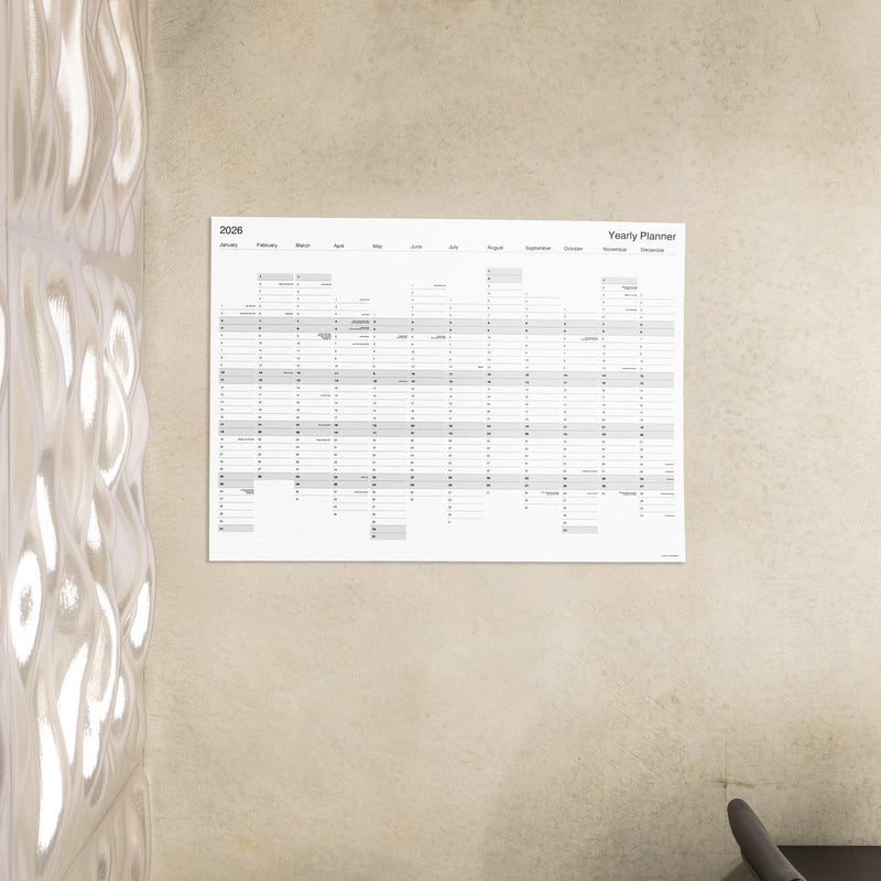 2026 Yearly Wall Planner - Large