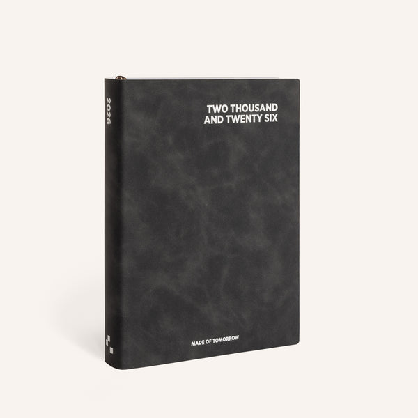 2026 A5 Daily Diary Faux Leather - Onyx