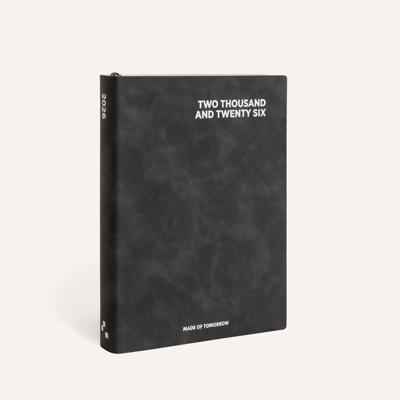 2026 A5 Daily Diary Faux Leather - Onyx
