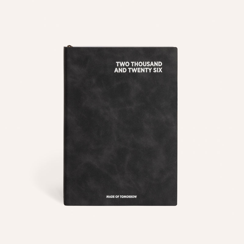 2026 A5 Daily Diary Faux Leather - Onyx