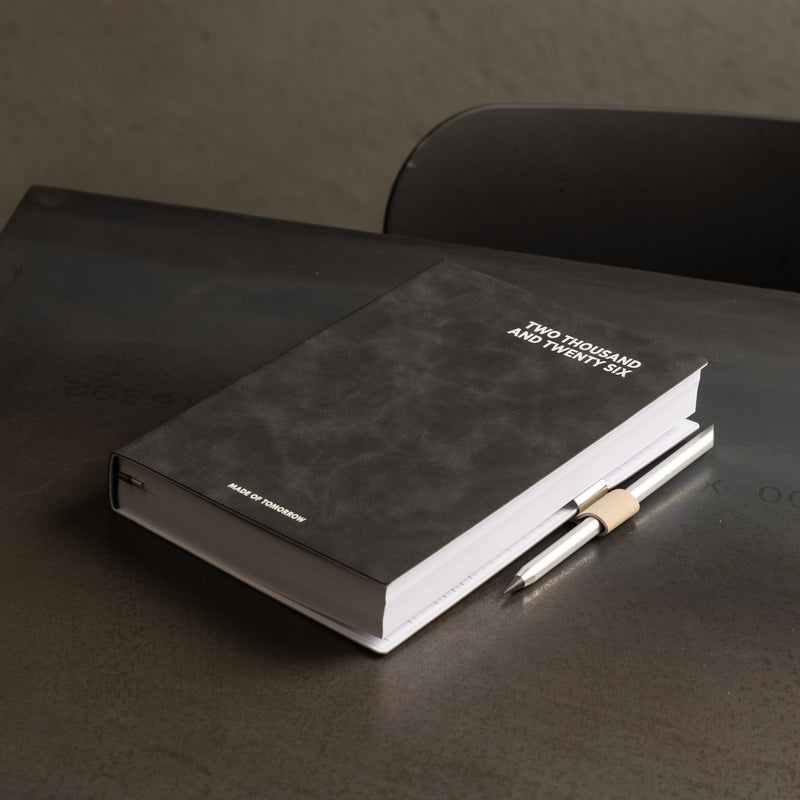 2026 A5 Daily Diary Faux Leather - Onyx