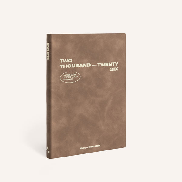 2026 A5 Vertical Weekly Diary Faux Leather - Camel