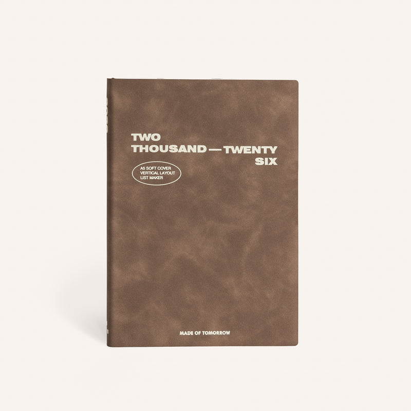 2026 A5 Vertical Weekly Diary Faux Leather - Camel