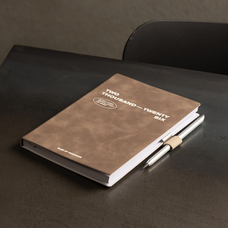 2026 A5 Vertical Weekly Diary Faux Leather - Camel