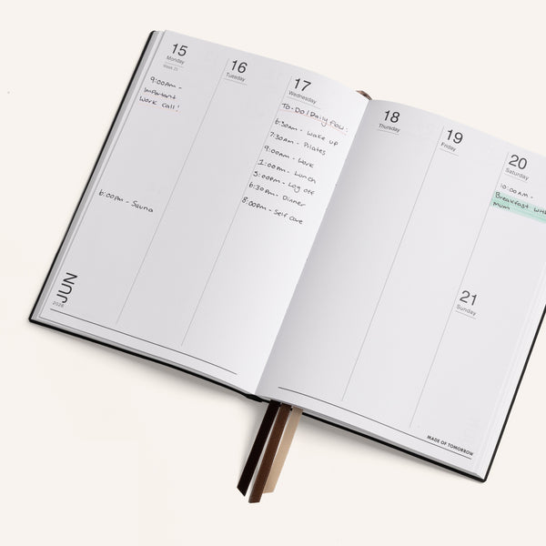2026 A5 Vertical Weekly Diary Faux Leather - Camel