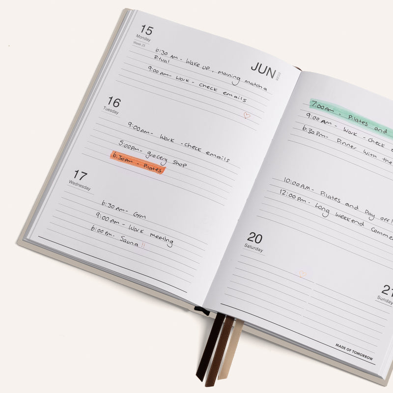 2026 A5 Weekly Diary - Cream