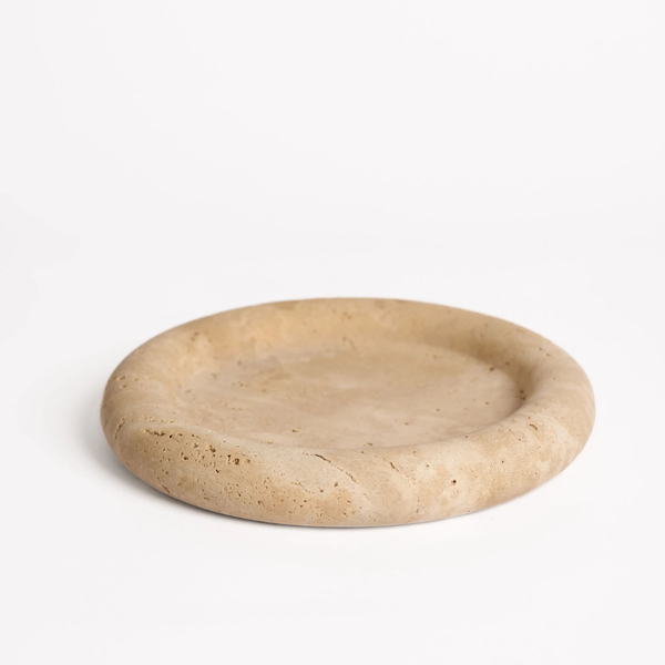 Bay Round Tray - Light Travertine