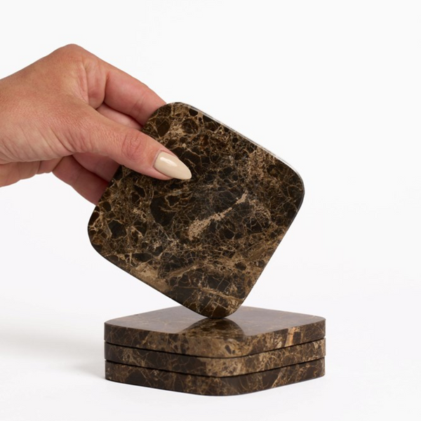 Stone Coasters - Dark Marble