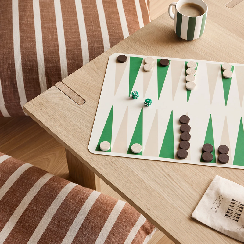 Backgammon Game - Green + Caramel