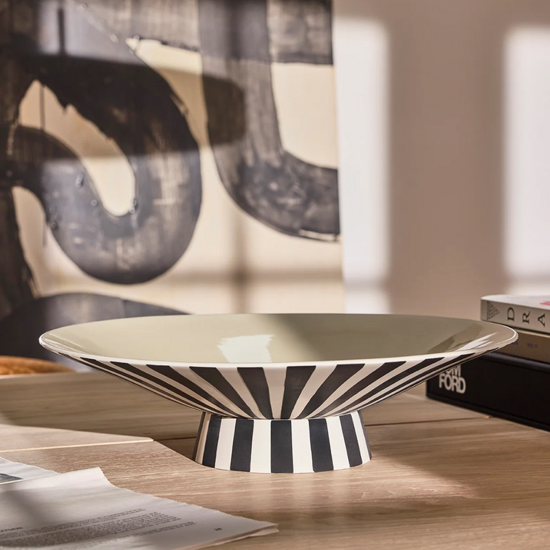 Toppu Centrepiece Low - Vanilla, Black + White