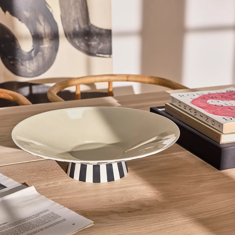Toppu Centrepiece Low - Vanilla, Black + White