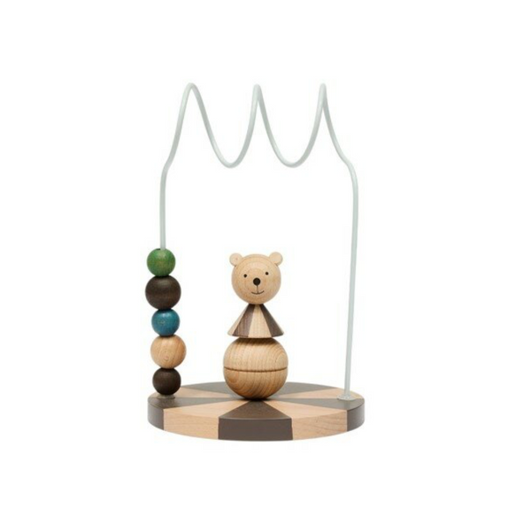 Circus Bear Abacus - Dusty Blue