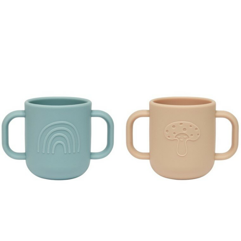 Kappu Cup Set of 2 - Aqua + Camel