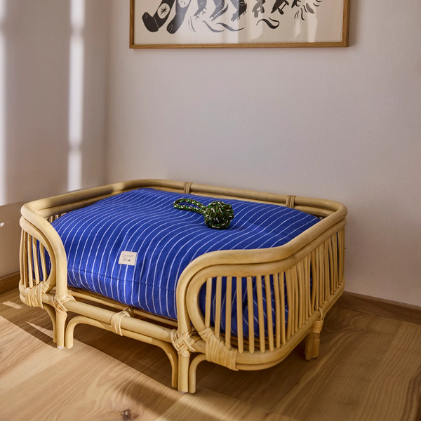 Kyoto Dog Cushion Large - Optic Blue