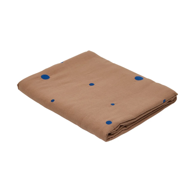 Nori Tablecloth - Terracotta/Optic Blue
