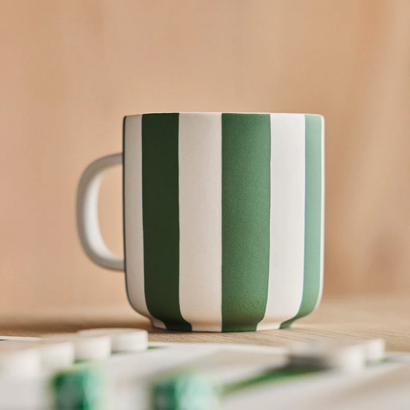 Toppu Mug - Off White + Green