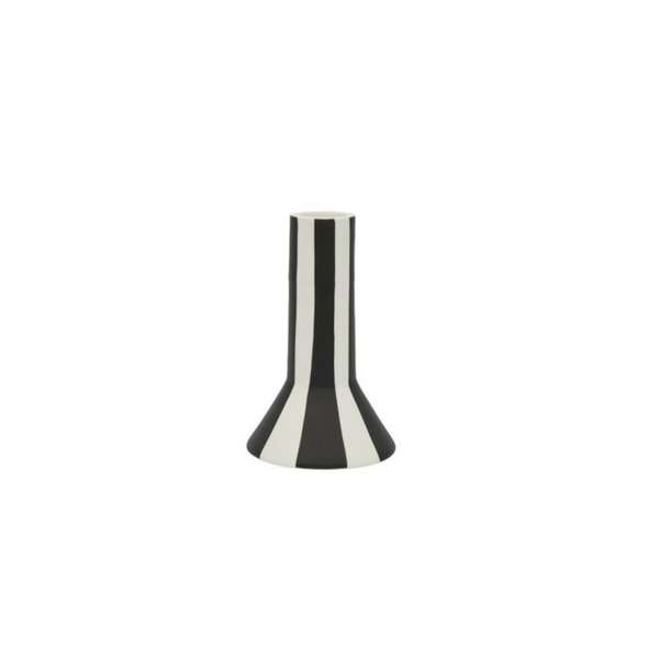 Toppu Candleholder High - White Black