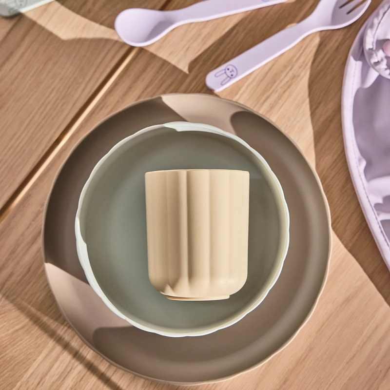 Pullo Tableware Set - Pale Mint, Vanilla + Taupe