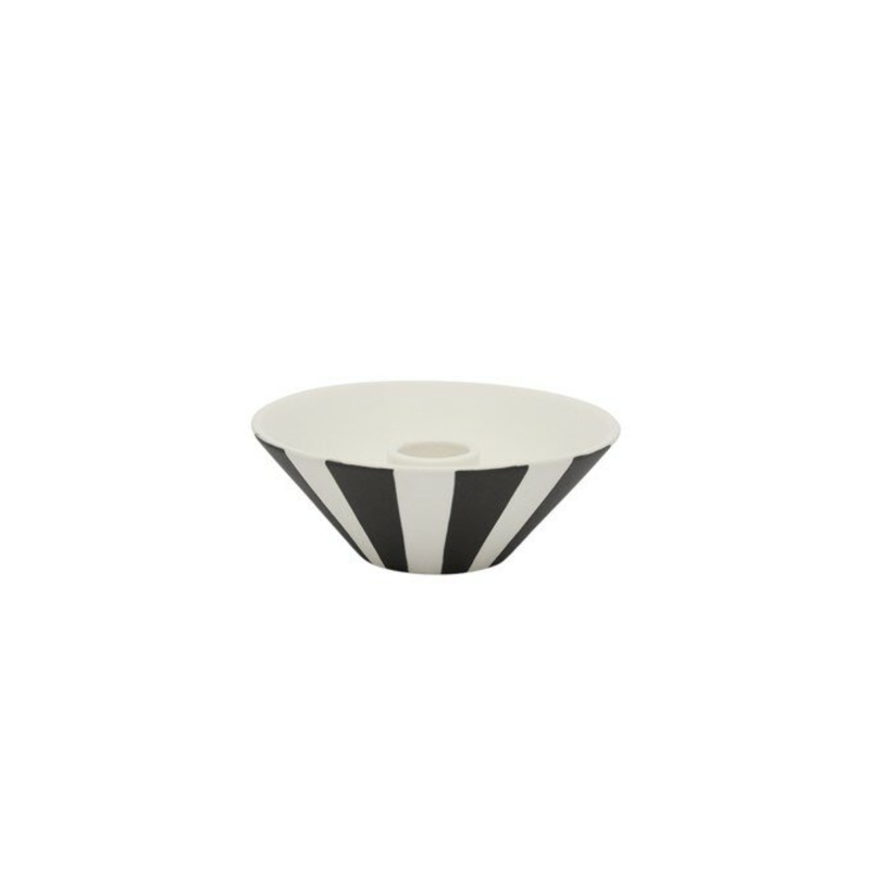 Toppu Candleholder Low - White Black (Copy)