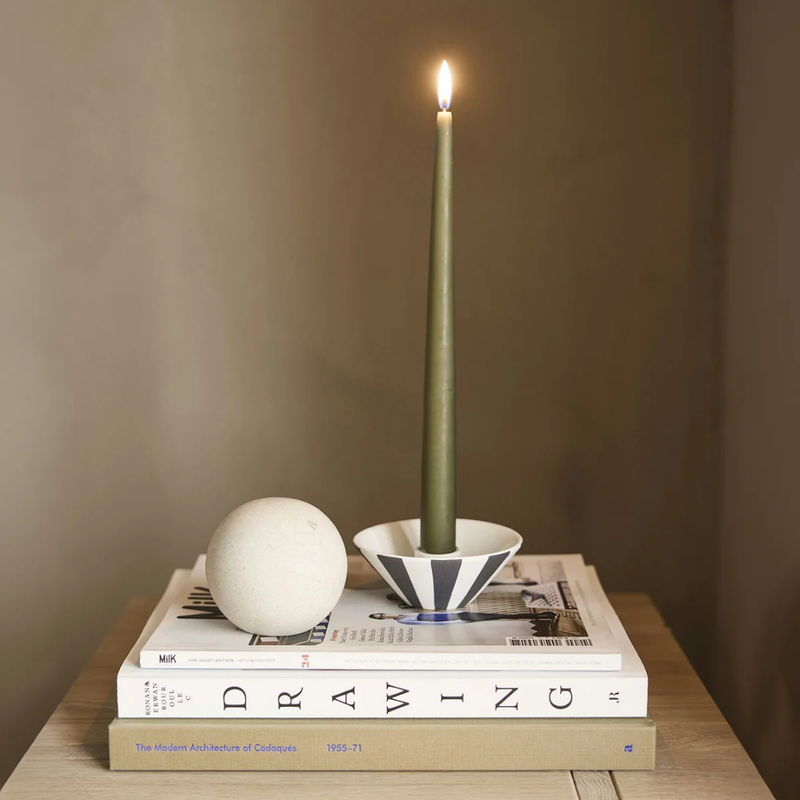 Toppu Candleholder Low - White Black (Copy)