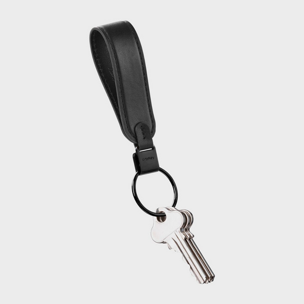 Leather Loop Keychain - Black