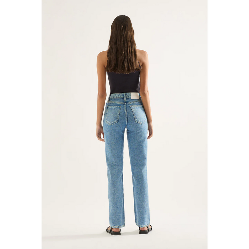Zoe High Straight Jean - Cadence Blue