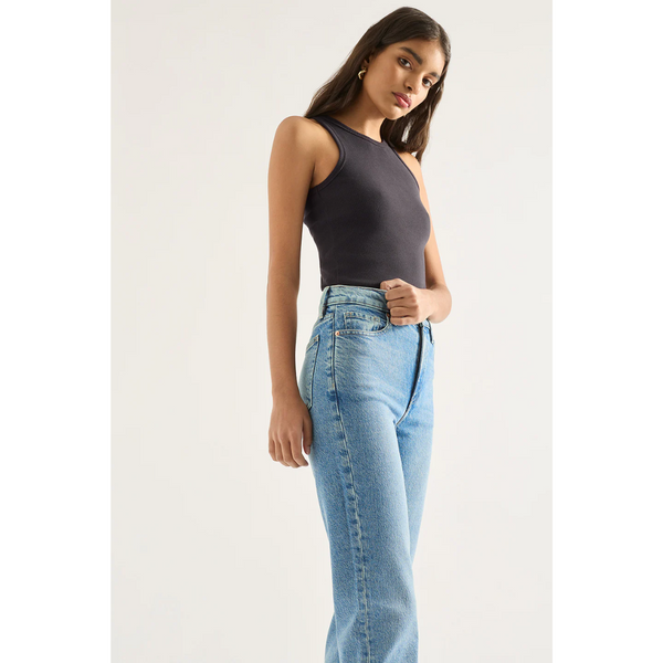 Zoe High Straight Jean - Cadence Blue