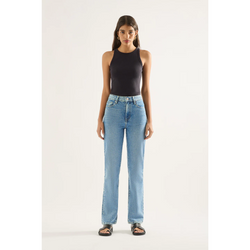 Zoe High Straight Jean - Cadence Blue