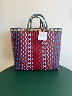 Market Basket X-Large - Red + Blue