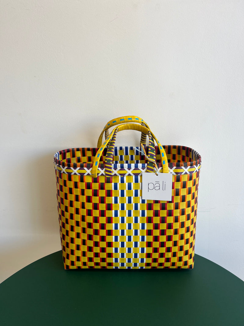 Market Basket Medium - Yellow, Blue + Red