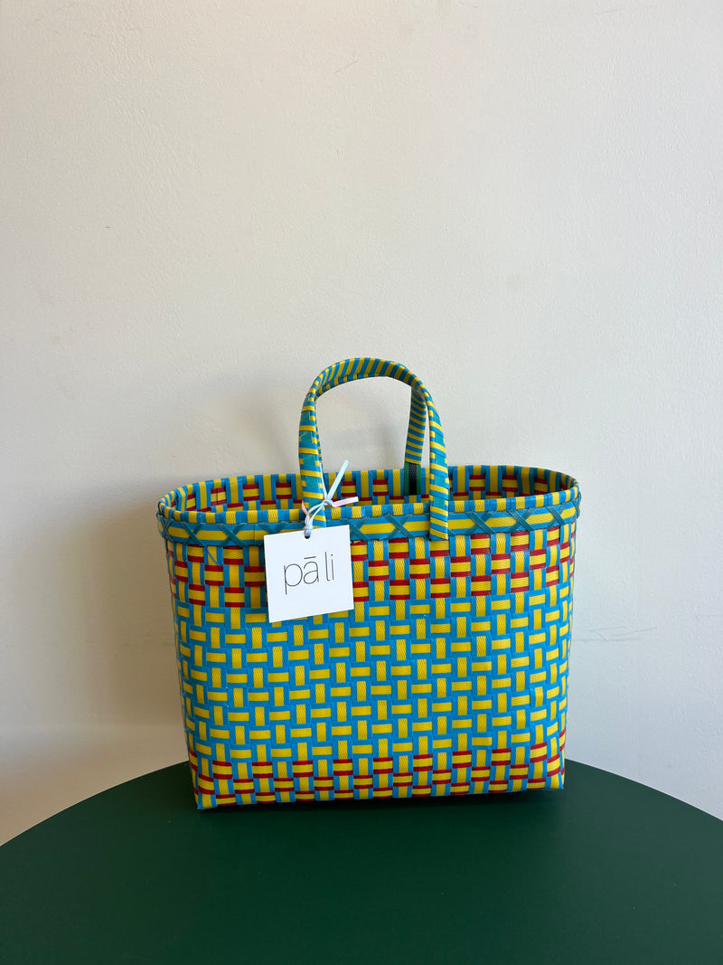 Market Basket Small - Blue + Yellow