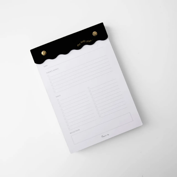 The Daily Plan Curved Notes Pad - Black