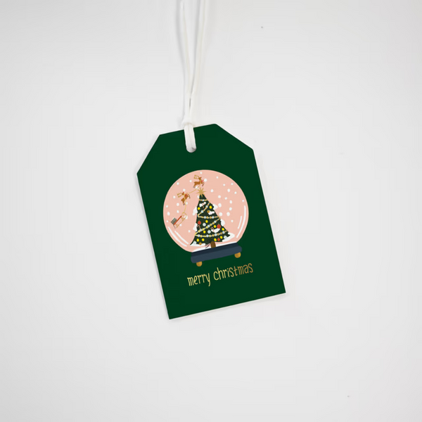 Gift Tag - Merry Christmas Globe